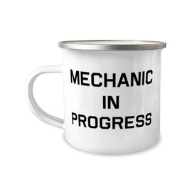 Best Mechanic Gifts, Mechanic in Progress, Joke Birthday 12oz Camper Mug For Men Women, From Coworkers, Gift ideas for mechanics, Mechanic gift ideas, Gifts for mechanics, Tools