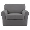 Easy-Going 2 Pieces Microfiber Stretch Chair Slipcover – Spandex Soft