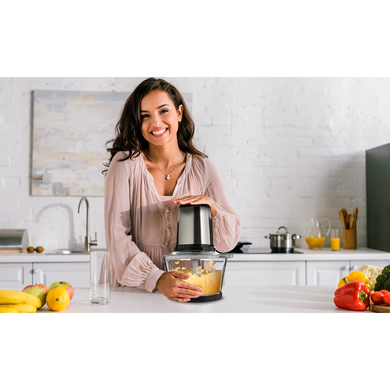 Eternal Living Food Processors & Vegetable Chopper with Glass Bowl