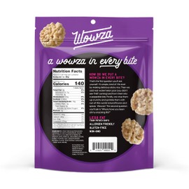 Wowza Korean BBQ Rice Crisps, Healthy Sticky Rice Crunchy Rice Crisps, 3.5 oz bag (8 pack)