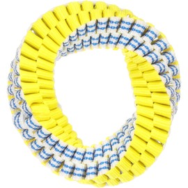 Flamingo Glowa Ring Toy for Dogs, Blue/Yellow, S, 13 x 13 x 3.5 cm, Glow in the Dark