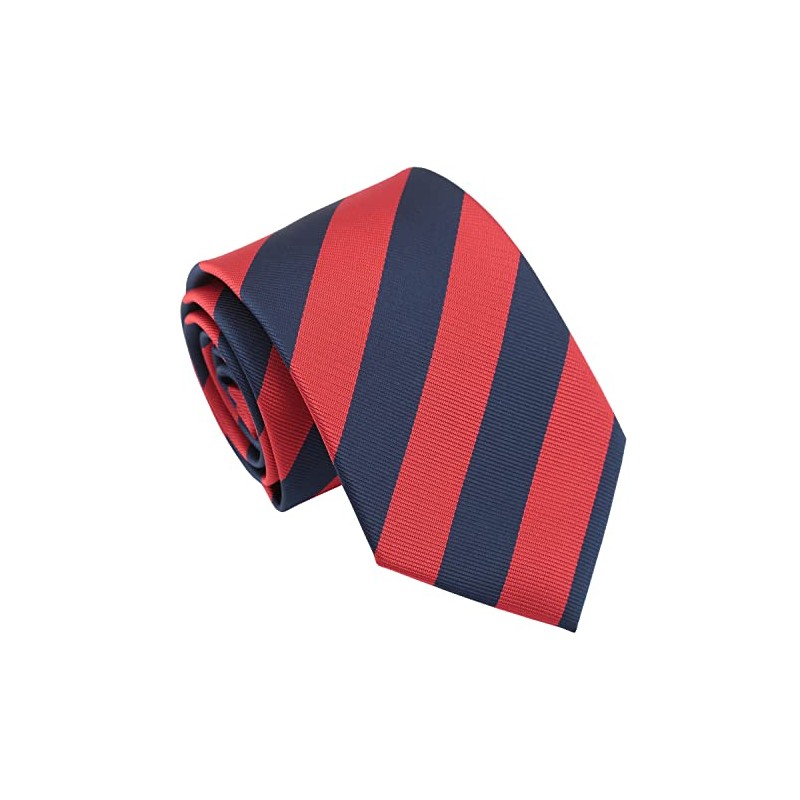 DQT Men's Classic Stripe Patterned Business Casual Party 8cm Classic