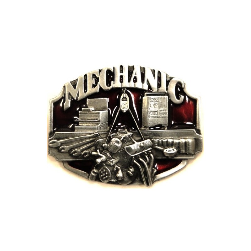 MECHANIC ENGINE BLOCK Metal Belt Buckle