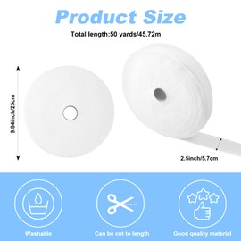 Cotton Batting Roll 2.25in x 50 Yards, Needle Punched Jelly Roll Quilt Batting Strips for Quilting, Sewing Batting for Fabric Rugs, Jelly Roll Fabric Compatible Quilting Supplies UK