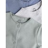 NEXT 3 Pack Baby Cotton Pyjamas, Grey/Blue