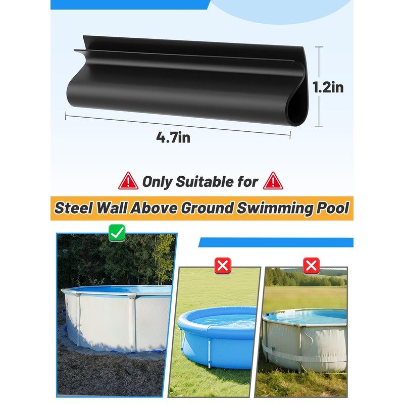 48 Pcs 4.7" Winter Pool Cover Clips - Pool Closing