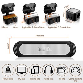 Dracool Magnetic Cable Holder 6 Slots Cable Clips Cable Management Wire Organizer Under Desk Self Adhesive Sticky for USB Cord Wall Nightstand Car Charging Power Office Home Wire Clips - Black