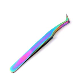 OdontoMed2011 Stainless Steel Jeweler Style Tweezers #6 Multi Titanium Rainbow Color Fine Point Jewelry-Making, Laboratory Work