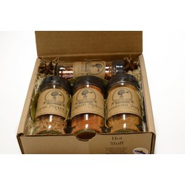Hot Stuff Gift Set of 4 ~ Gift Set by High Plains Spice Company ~ Gourmet Meat and Veggie Spice Blends & Rubs For Beef, Chicken, Veggies & All Recipes ~ Spice Blends Handcrafted In Colorado, USA