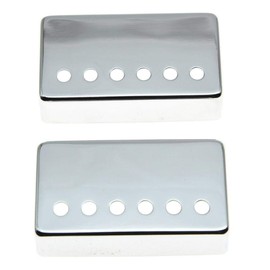 KAISH 2pcs Humbucker Guitar Pickup Cover Brass Humbucker Pickup Covers 50mm/52mm Pole Spacing Pickup Covers for Epi Les Paul Chrome