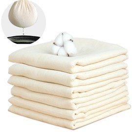 Straining Cloth Pack of 6, 100% Cotton, 50 x 50 cm Mesh Filter Strainer, Cheese Cloth for Cheese Making, Ghee, Jellies, Yogurt, Tofu, Steaming Food, Food Filtration