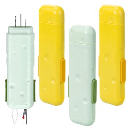 4 Stück Nadeleinfädler Einfädelhilfe für Nähnadeln 3 in 1 Einfädler Tragbare Nahttrenner Nahtauftrenner zum Nähen Basteln Ausbessern Zuhause (2 Farbe)