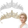 2 Piezas Coronas Princesa con Cristal para Niña y Mujer