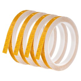 PATIKIL 0.3" x 26 FT Reflective Tape, 4 Pack Night High Visibility Waterproof Warning Safety Tape Outdoor Reflectors for Cars Bikes Motorcycles Trucks Trailers, Gold