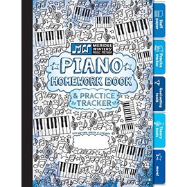 Piano Homework Book and Practice Tracker (Blue)