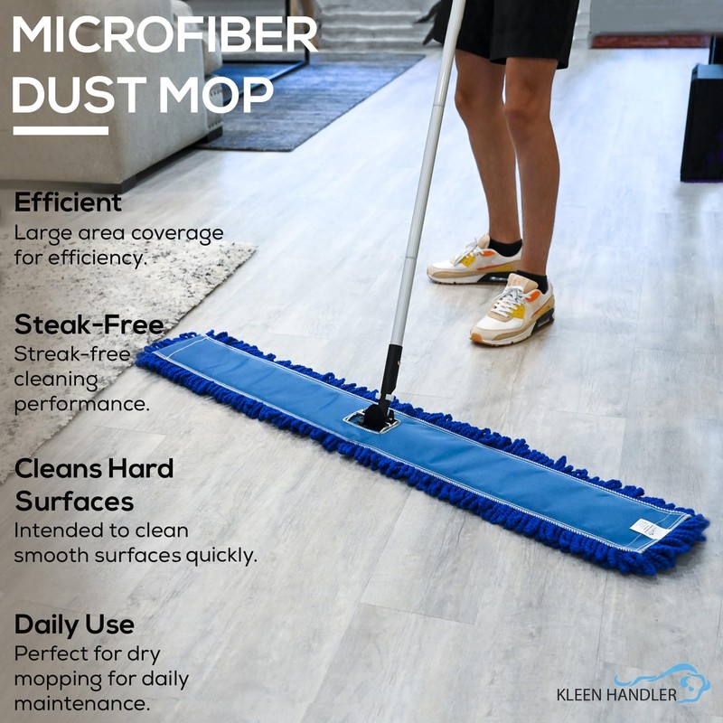 Kleen Handler Mopa de microfibra para polvo de 48 pulgadas