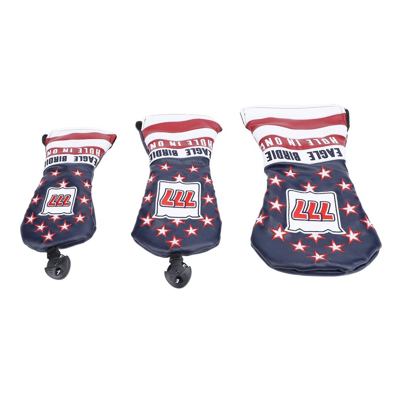 Golf Club Head Cover Set Waterproof PU Leather Golf Club
