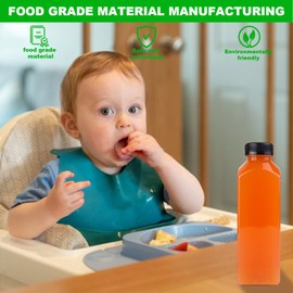 12oz Juice Bottle, Happybase 12 Pack 350ml Plastic Juice Bottles with Tamper Seal Lids, Empty Reusable Bottles for Smoothie,Juice,and Other Beverages(1 Pen, 18 Labels)