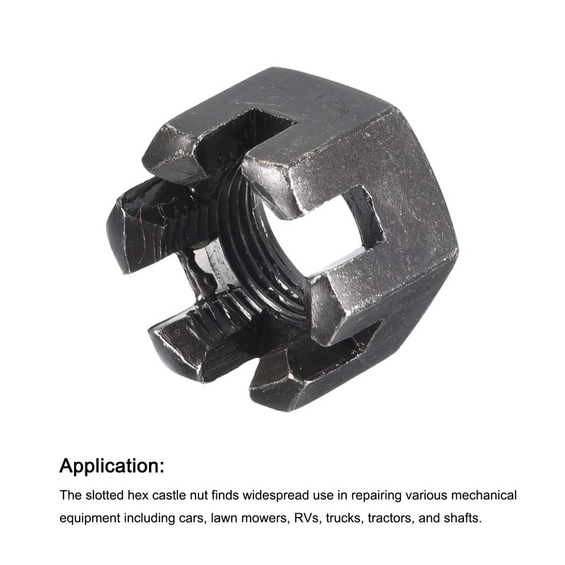 Awclub Hexagon Slotted Nuts, M8 x 1.25mm GB58 Carbon Steel