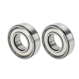A ABSOPRO 6002ZZ & Deep Groove Ball Bearings P5 15x32x9mm Lubricated Bearings Double Metal Seal Silver Tone Scooter Skateboard Wheel - Pack of 2