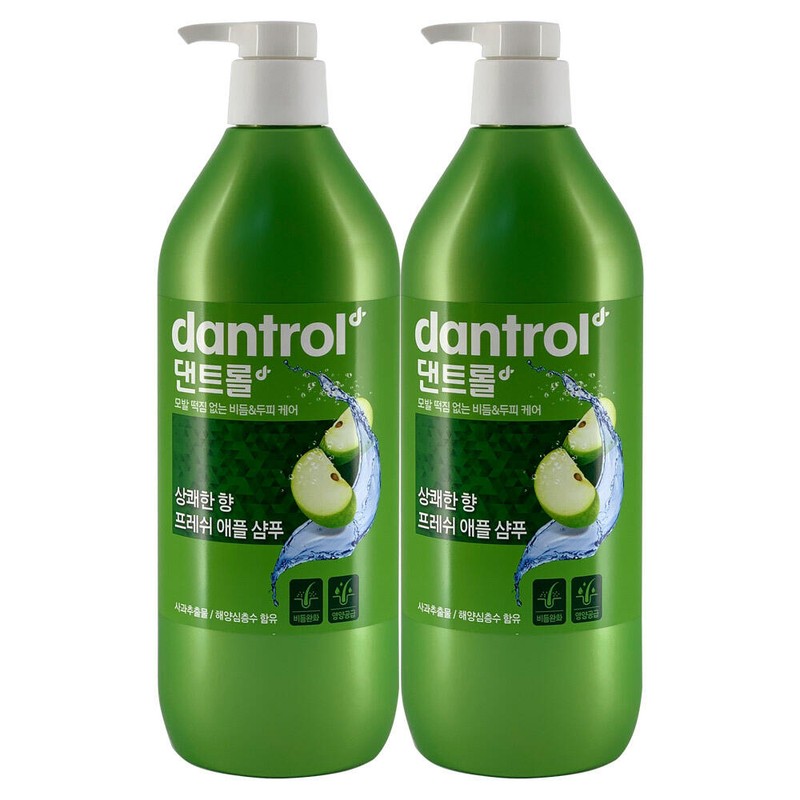Dantroll 댄트롤 상쾌한향 프레쉬 애플 샴푸 820ml 2개 Fresh Apple
