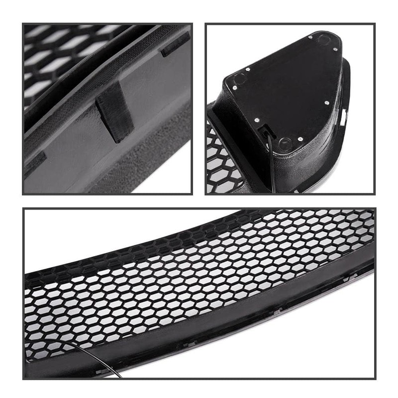 PIT66 Front Upper Hood Grille w/White DRL LED Light, Compatible