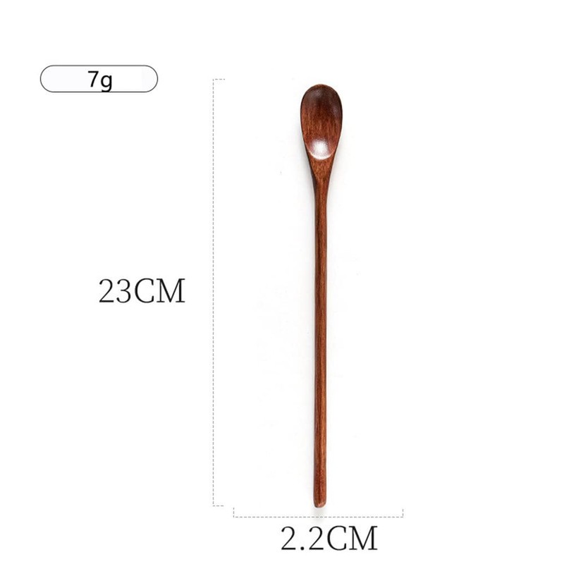 SITEDAN Muddler Spoon Wooden Dessert Spoon, Ice Cream Spoon, Small,