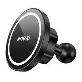 iGoevo Magnetic Phone Mount with 20mm Ball Base – Strong Hold with TPU Anti-Slip Grip, Ultra-Stable Magnetic Connection That Won’t Fall Off