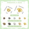 FINGERINSPIRE 100PCS Mini Domed Mushroom Alloy Buttons 5 Colors 4x3.5mm/6x4.5mm