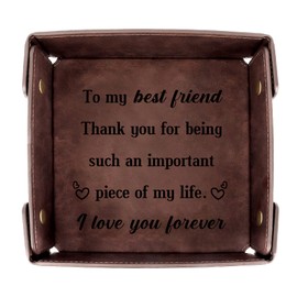 Friend Gifts,Funny Gifts for Friends,Mens Bedside Organiser,Special Friend Gift,Gifts for Best Friend,Leather Tray,Thank You Presents