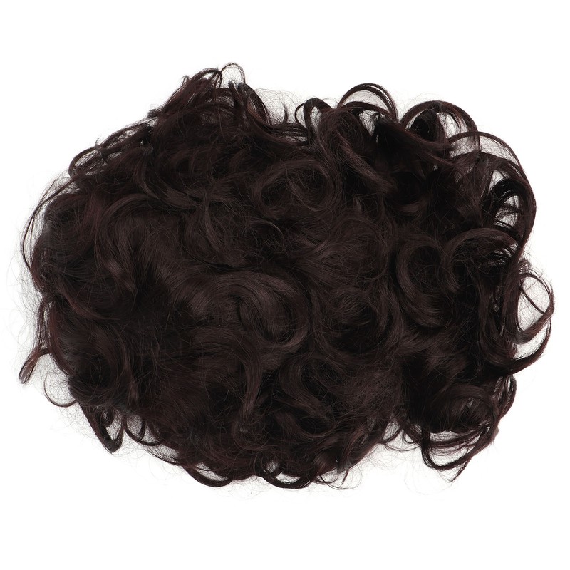 Men Short Black Wigs Soft Texture Breathable Adjust Net Firmly