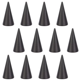 nbeads Pack of 12 Black Wooden Cone Ring Holder, Tapered Finger Ring Stand Ring Stand Jewellery Display Wooden Jewellery Display Stand for Ring Jewellery Display