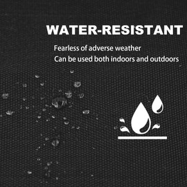 Pcinfuns Outdoor Chair Cushions 17"x16"x3" Set of 2,Memory Foam Seat Cushion for Patio Furniture with Ties,Removable Cover Hidden Zipper Round Corner for Yard Garden,Black