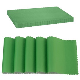 SparkSettings - Mantel individual de papel desechable, manteles individuales verdes con bordes festoneados, mantel individual de papel duradero para decoración de día festivo, bodas, fiestas,