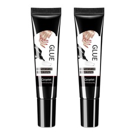 2-Pack Nail Glue - Quick Dry, Long-Lasting Adhesive for Acrylic, Press-On and Gel Nails - Waterproof, No UV/LED Required, 10g *2 - Strong Bond, Gentle on Nails, - Color: 2pcs