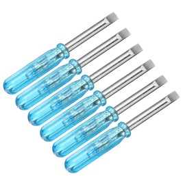 uxcell 6pcs Mini Slotted Screwdriver 3.0mm 45mm Length Micro Precision Flat Head Screw Driver with Non-Slip Handle for Watch Eyeglasses Electronics Small Appliances Repair