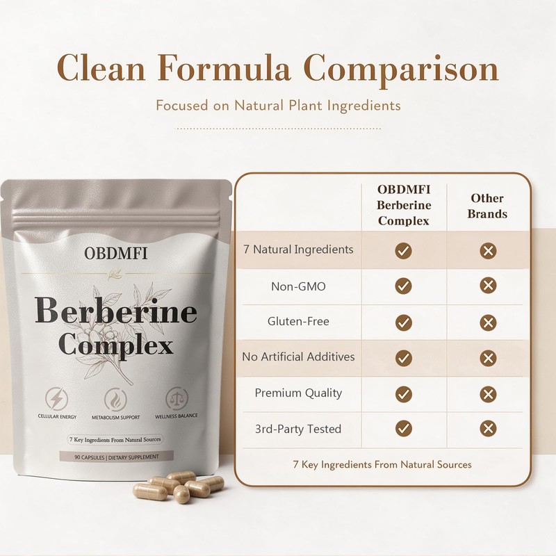 Berberine Complex – 7-in-1 Botanical Blend, 90 Veggie Caps