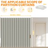 AJAZZ 100% Blackout Accordion Room Divider Curtains - with Flexible