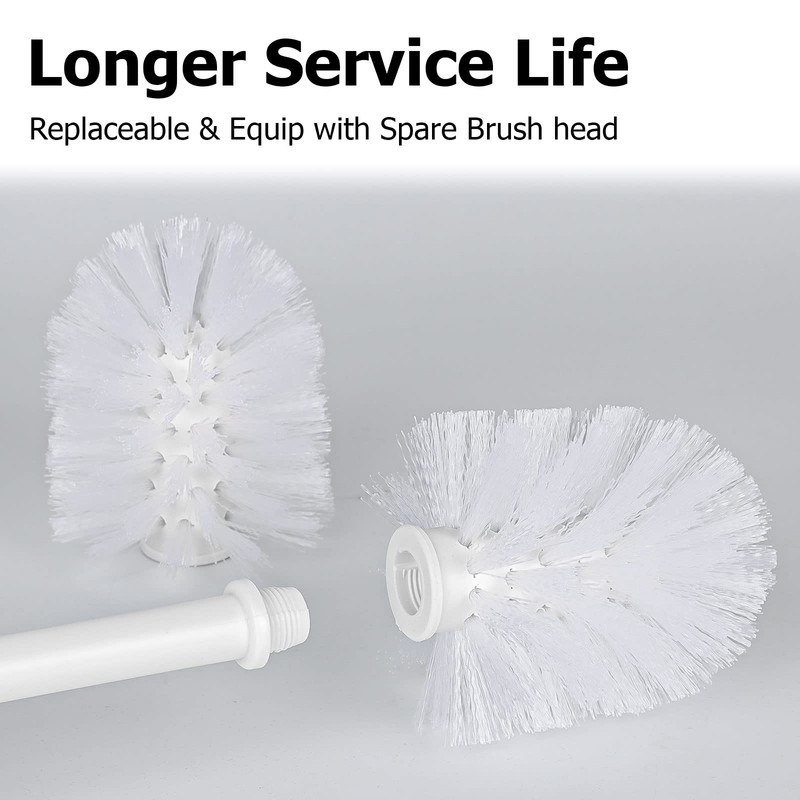 Topsky 2-Pack Closed Toilet Brush Compact Toilet Brush and Holder