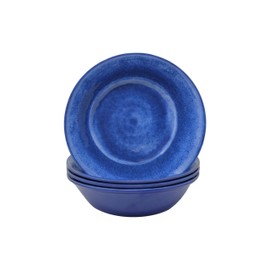 Le Cadeaux Melamine 7.5 Inch Cereal Bowl Set of 4, Campania Blue