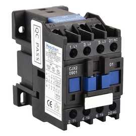 Heschen AC Contactor, CJX2-0901, 220V 50/60Hz Coil, 3P, 3 Pole, Normally Closed, Ie 9A, Ue 380V