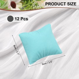 uxcell 12pcs Velvet Bracelet Watch Pillow, Jewelry Display Pillow for Bracelet, Watch, Anklet, Bangle, Dangle Earring and Necklace Orange