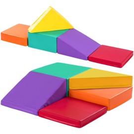 New-Bounce Toddler Climbing Toys - Soft Play Set for Kids - Foam Climbing Blocks - Safe Soft Gym Equipment - Great for All Ages (5 Pc Soft Play Area Set)