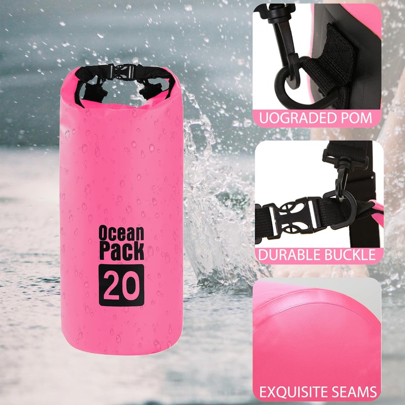 POPOYU Dry Bag, pink-red, WaterproofBag