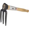 SHW-FIRE 3-prong hook and double hoe, wide and heart leaf
