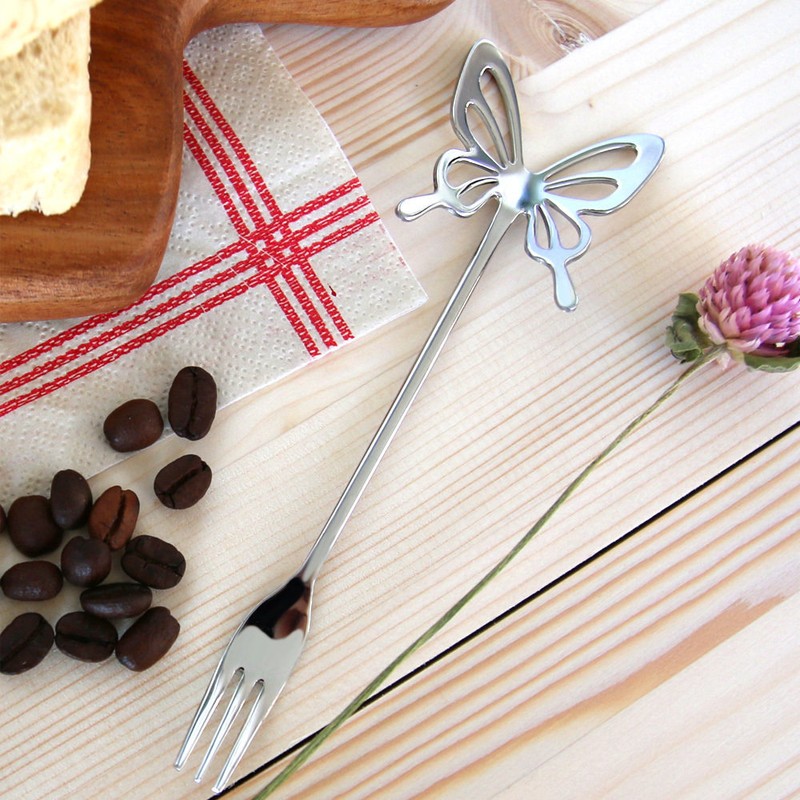 Flyto domestic Flyto butterfly teaspoon tea fork, butterfly tea fork
