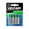 Velamp R6/4BP Pila Zinco Carbone Stilo R6 AA, 1.5V, Verde