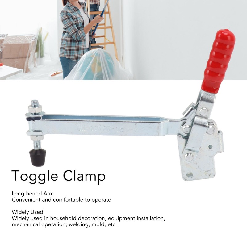 Toggle Clamp Lengthened Arm Woodworking Fixture Adjustable Opening Stainless Steel