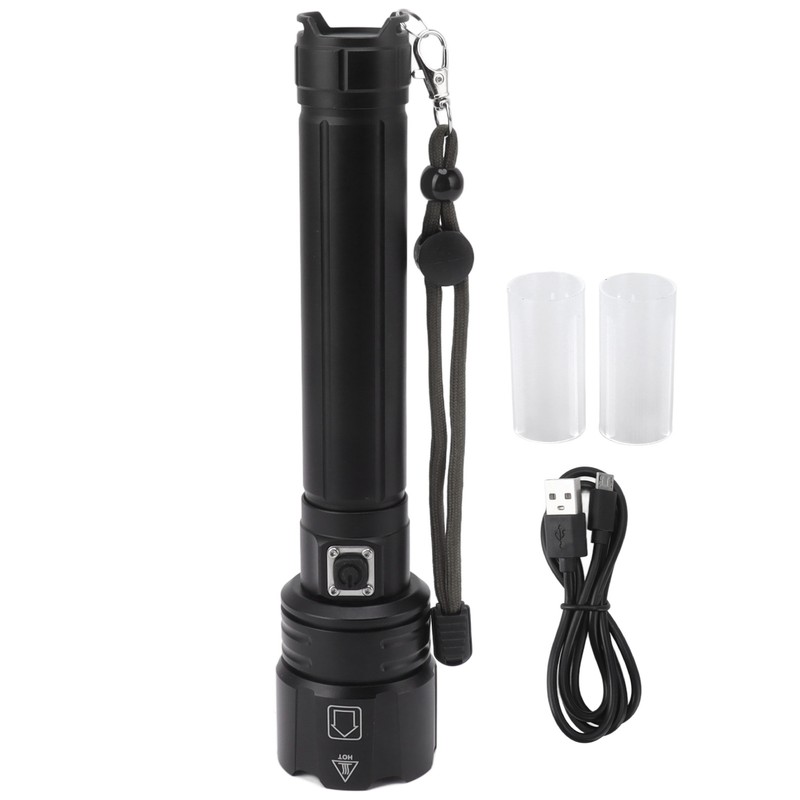 10000LM LED Flashlight USB Rechargeable Portable Adjustable Brightness Waterproof Zoom