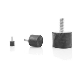 10 x Rubber Ferrule Type Galvanised Steel Diameter 10 mm Diameter 15 mm High M4 WTB® Rubber Metal Buffer with Single-Sided Male Thread Metal Parts Natural Rubber Hardness 55 ° Shore